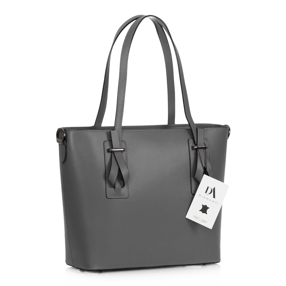 Geanta dama din piele naturala DiAmanti Mantova Grigio Geanta dama din piele naturala DiAmanti Mantova Grigio